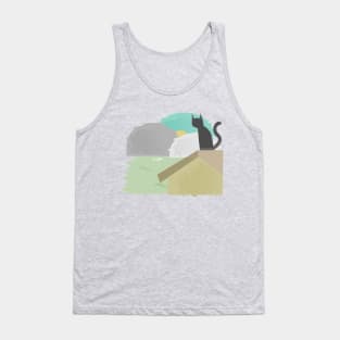 Sunrise cat Tank Top